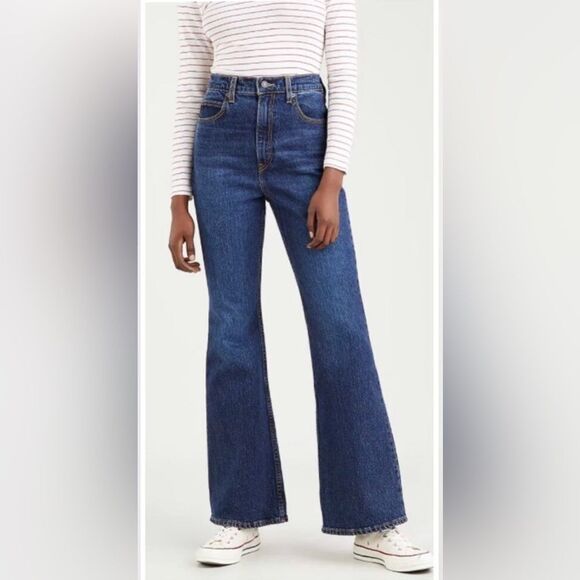 Levi’s 70s ultra high rise flare dark wash jeans size 27 NEW - Picture 4 of 17
